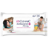 Chusteczki odświeżające CLEANIC Antybacterial Family, 60szt., białe