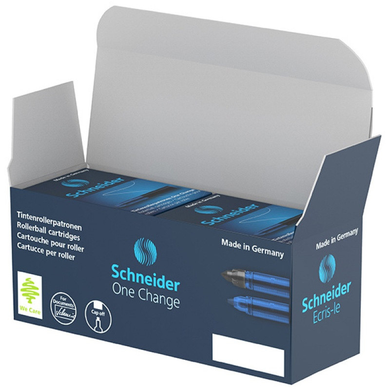 Kartridże SCHNEIDER One Change, do piór kulkowych, 0,6mm, 5szt., czerwone