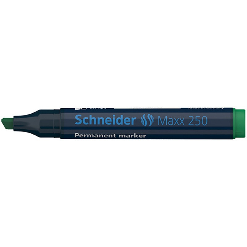 Marker permanentny SCHNEIDER Maxx 250, ścięty, 2-7mm, zielony