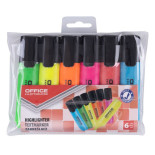 Zakreślacz fluorescencyjny OFFICE PRODUCTS, 2-5mm (linia), 6szt., mix kolorów