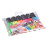 Zakreślacz fluorescencyjny OFFICE PRODUCTS, 2-5mm (linia), 6szt., mix kolorów