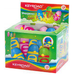 Temperówka KEYROAD Duo Sharpy, z przącznikiem ostrzenia, pakowane luzem na displayu, mix kolorów