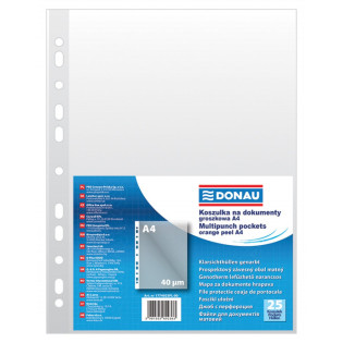 Koszulki na dokumenty DONAU, PP, A4, groszkowe, 40mikr., 25szt.