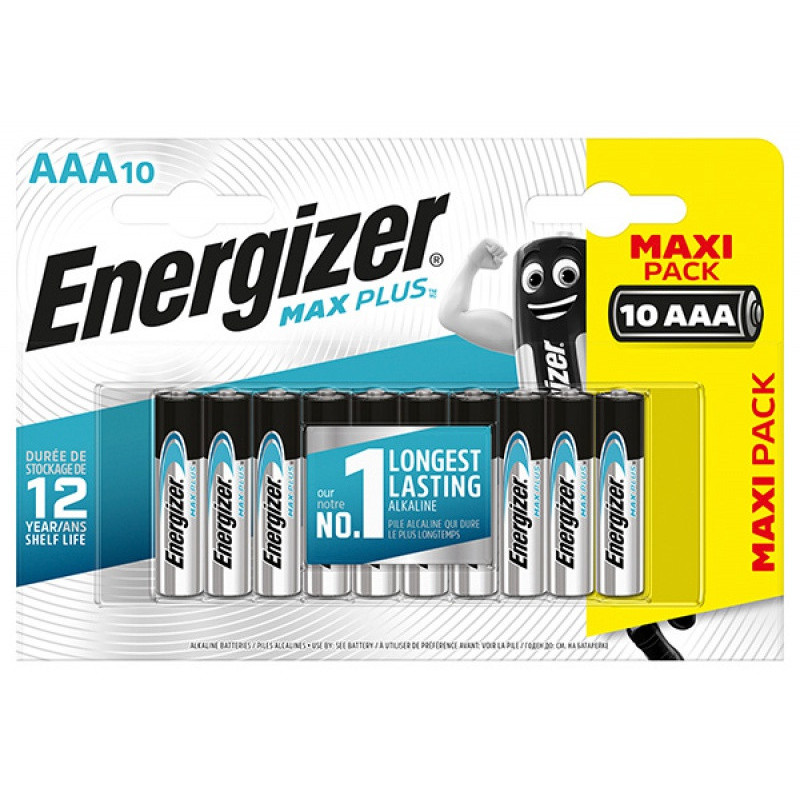Bateria ENERGIZER Max Plus, AAA, LR03, 1,5V, 10szt.