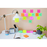 Karteczki samoprzylepne POST-IT® Super sticky, (654-6SS-MIA), 76x76mm, 6x90 kart., paleta Miami