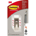 Hak COMMAND™ (MR01-BN), metalowy, mały, srebrny