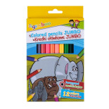 Kredki ołówkowe GIMBOO Jumbo, sześciokątne, 12szt., mix kolorów