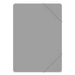 Teczka z gumką OFFICE PRODUCTS, A4, PP, 500mikr., 3-skrz., szara