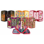 Piórnik szkolny GIMBOO, z wyposażeniem, 3 komory, mix kolorów