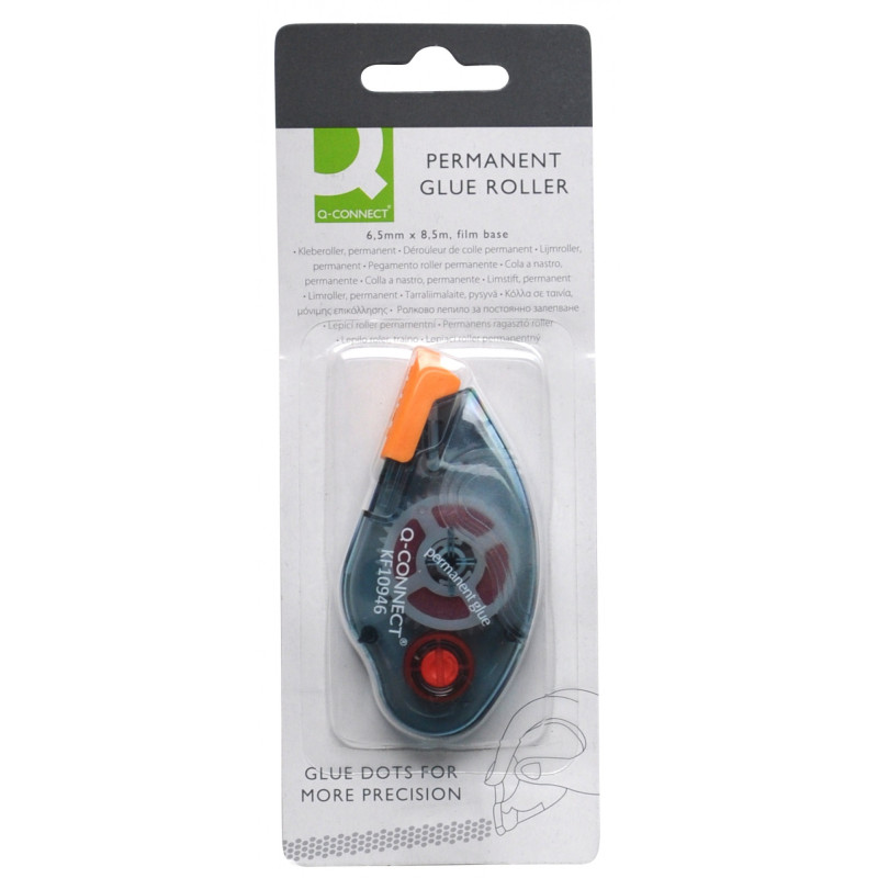Klej w taśmie Q-CONNECT, permanentny, 6,5mmx8,5m, blister