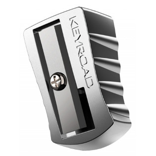 Temperówka KEYROAD Metal, aluminiowa, pojedyncza, pakowana na displayu, srebrna