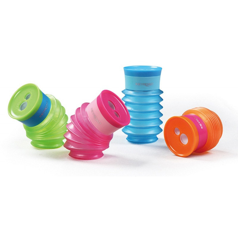 Temperówka KEYROAD Stretch Expandable, plastikowa, podwójna, blister, mix kolorów