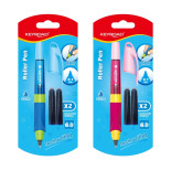 Pióro kulkowe KEYROAD SMOOZZY Writer, 0,7mm, z nabojami, blister, mix kolorów