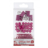 Zestaw biurowy (pinezki, klipy i spinacze), mix 66szt.