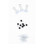 Zestaw biurowy (pinezki, klipy i spinacze), mix 66szt.