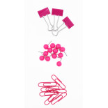 Zestaw biurowy (pinezki, klipy i spinacze), mix 66szt.