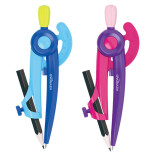 Zestaw geometryczny KEYROAD, duży, z linijką 15cm, zawieszka, mix kolorów