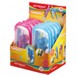 Zestaw geometryczny KEYROAD, duży, z linijką 15cm, zawieszka, mix kolorów