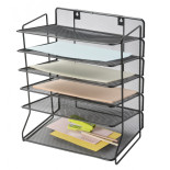 Sorter na dokumenty Q-CONNECT Office Set, metalowy, 6 półek, czarny