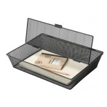 Pojemnik na dokumenty Q-CONNECT Office Set, metalowy, A4, zamykany, czarny