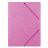 Teczka z gumką DONAU, preszpan, A4, 390gsm, 3-skrz., różowa