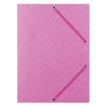 Teczka z gumką OFFICE PRODUCTS, preszpan, A4, 390gsm, 3-skrz., różowa