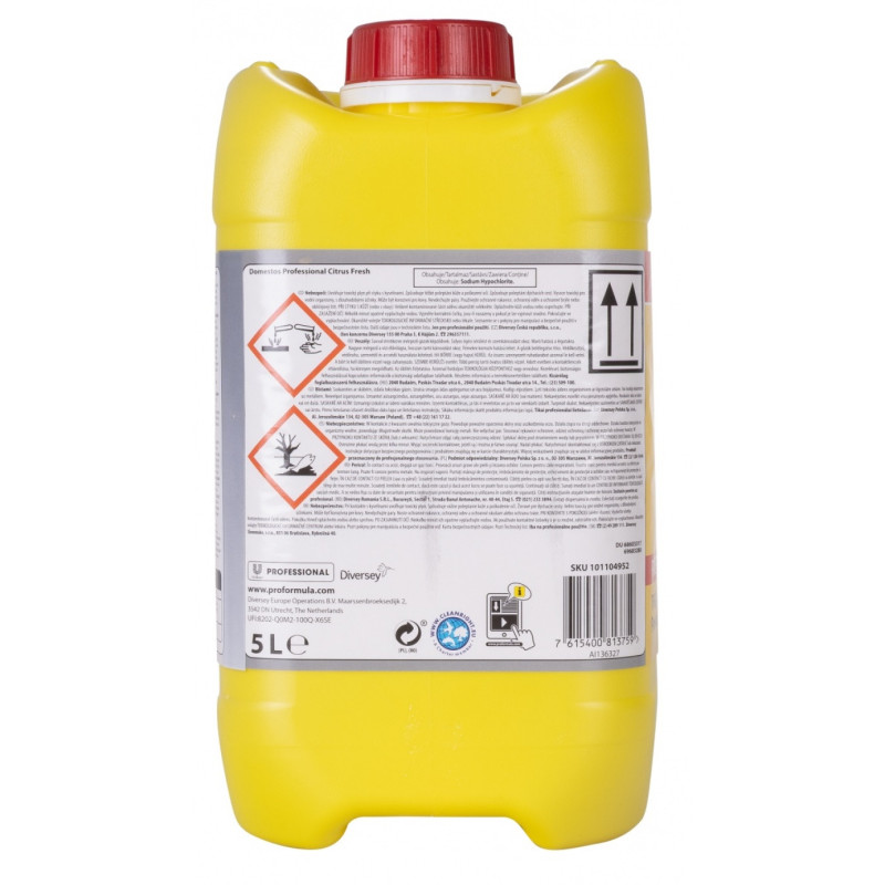 Płyn do czyszczenia toalet DOMESTOS Cytryna, 5l