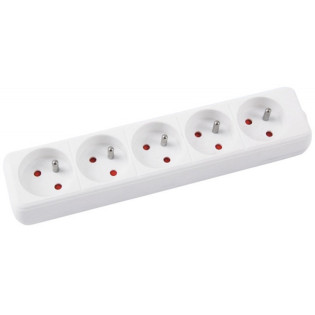 Przedłużacz OFFICE PRODUCTS, 5 gniazd, 1,5m, z uziemieniem, biały