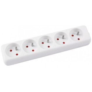 Przedłużacz OFFICE PRODUCTS, 5 gniazd, 5m, z uziemieniem, biały