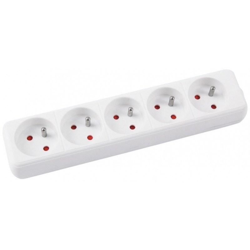 Przedłużacz OFFICE PRODUCTS, 5 gniazd, 5m, z uziemieniem, biały