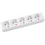 Przedłużacz OFFICE PRODUCTS, 5 gniazd, 5m, z uziemieniem, biały