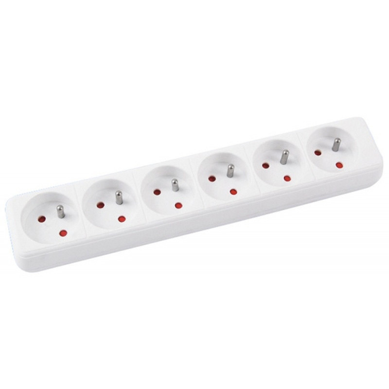Przedłużacz OFFICE PRODUCTS, 6 gniazd, 5m, z uziemieniem, biały