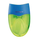 Temperówka KEYROAD Wave, plastikowa, podwójna, z pojemnikiem, pakowane na displayu, mix kolorów