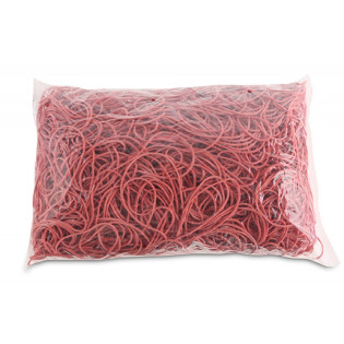 Gumki recepturki OFFICE PRODUCTS, średnica 100mm, 1,5x1,5mm, 60% kauczuku, 1000g, zgrzewka, czerwone