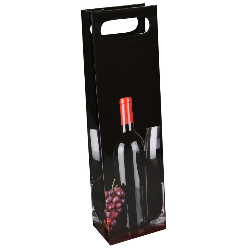 Torebka na alkohol OFFICE PRODUCTS, laminowana, 12x8x41,5cm, z rączką, mix wzorów