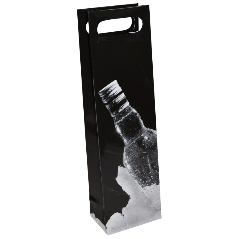 Torebka na alkohol OFFICE PRODUCTS, laminowana, 12x8x41,5cm, z rączką, mix wzorów