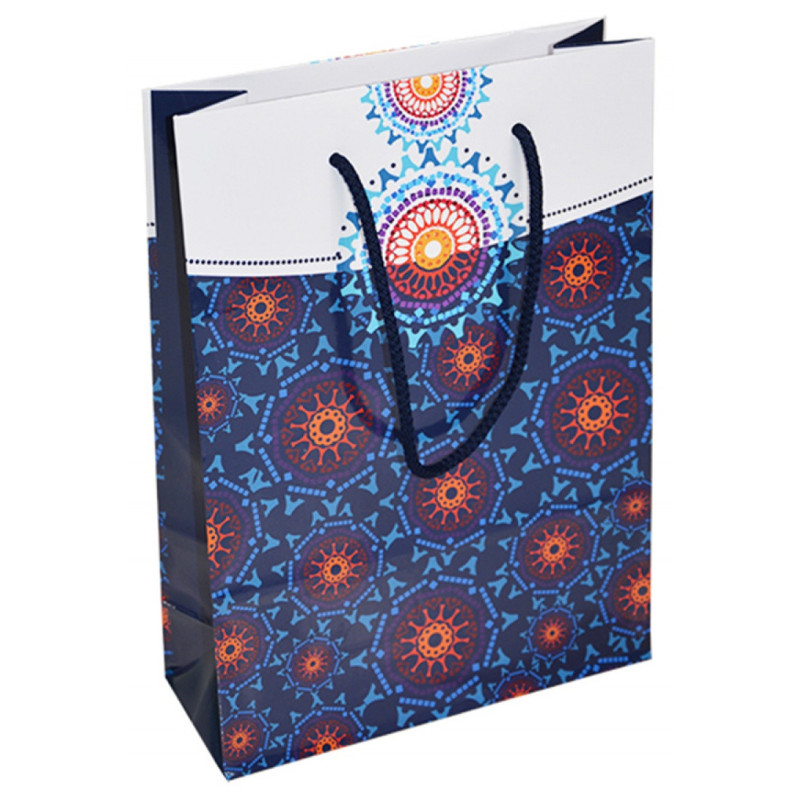 Torebka na prezenty OFFICE PRODUCTS, laminowana, 20x8x28cm, całoroczna, mix wzorów