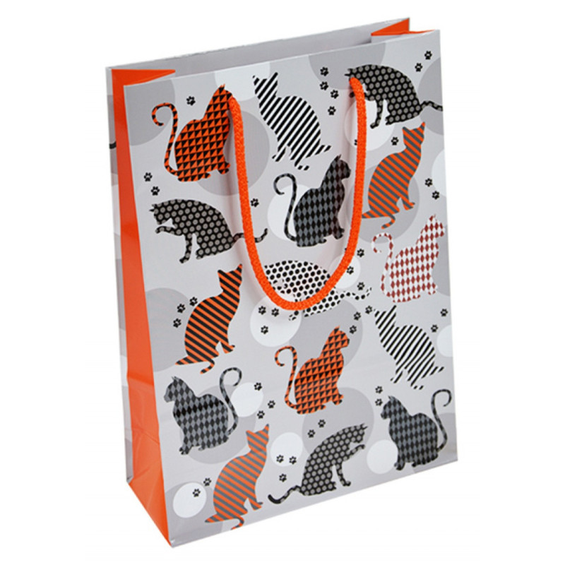 Torebka na prezenty OFFICE PRODUCTS, laminowana, 20x8x28cm, całoroczna, mix wzorów