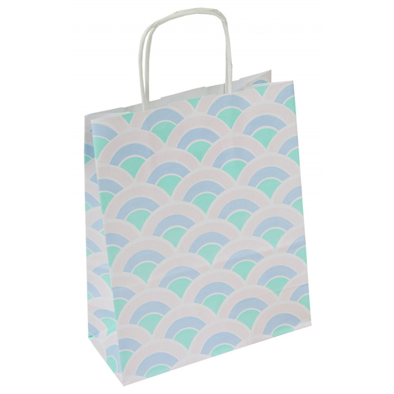 Torebka na prezenty OFFICE PRODUCTS, papierowa, 18x8x22,5cm, jednolita, pastelowa, mix wzorów