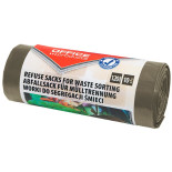 Worki na śmieci domowe OFFICE PRODUCTS, do segregacji odpadów BIO, mocne (LDPE), 120l, 10szt., brązowe