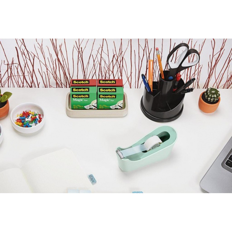 Dyspenser do taśm SCOTCH® (C-18M), w zestawie taśma Magic 19mmx33m, miętowy