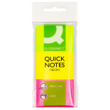 Bloczek samoprzylepny Q-CONNECT, 38x51mm, 3x50 kart., neon, mix kolorów