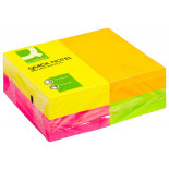 Bloczek samoprzylepny Q-CONNECT Rainbow, 127x76mm, 4x3x100k, neon, mix kolorów