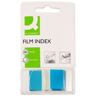 Zakładki indeksujące Q-CONNECT, PP, 25,4x43,7mm, 50 kart., niebieskie