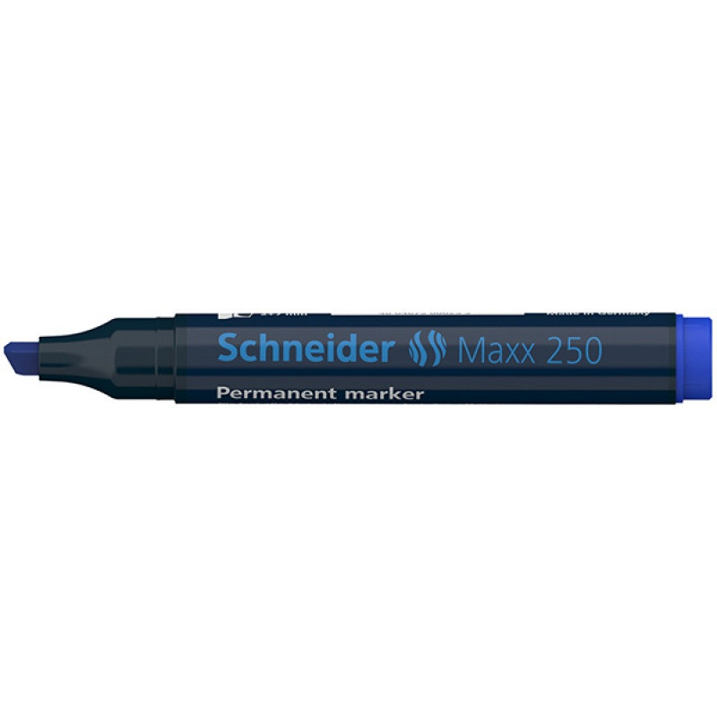 Marker permanentny SCHNEIDER Maxx 250, ścięty, 2-7mm, niebieski