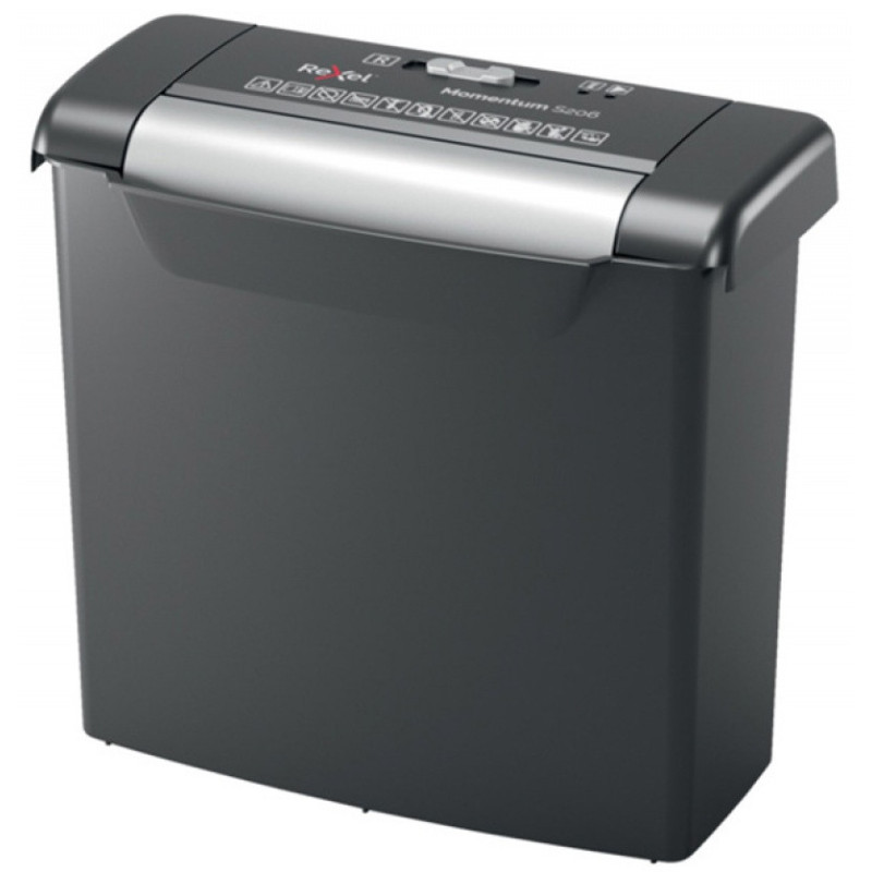 Niszczarka Rexel Momentum S206, paski, P-2, 6 kart., 9l, czarna