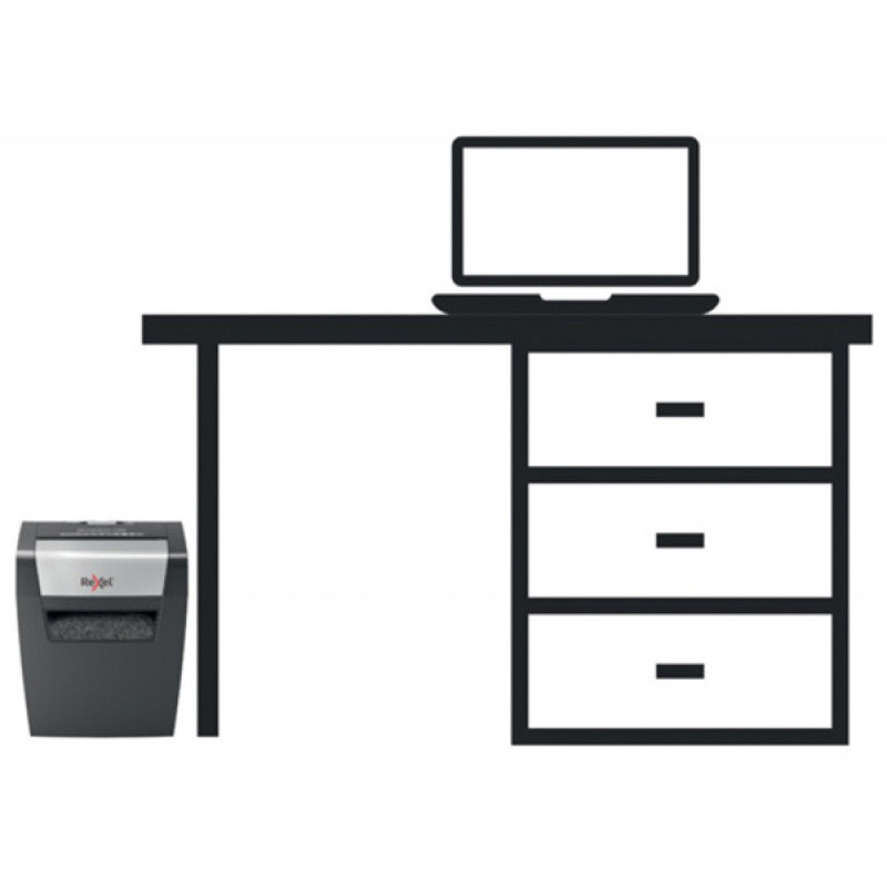 Niszczarka Rexel Momentum X406, konfetti, P-4, 6 kart., 15l, czarna
