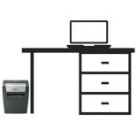 Niszczarka Rexel Momentum X406, konfetti, P-4, 6 kart., 15l, czarna