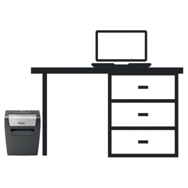 Niszczarka Rexel Momentum X308, konfetti, P-3, 8 kart., 15l, czarna