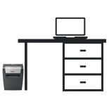 Niszczarka Rexel Momentum X308, konfetti, P-3, 8 kart., 15l, czarna